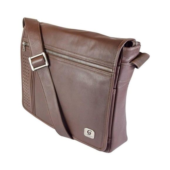 Gaspy Collection Anthony Leather Messenger Bag - Picture 2 of 5